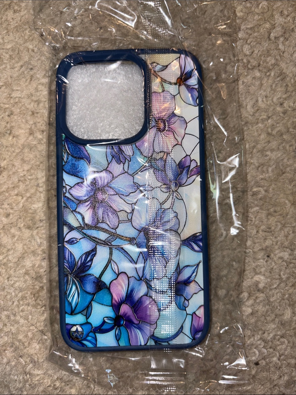 Blue & Purple Floral Phone Case 15 pro